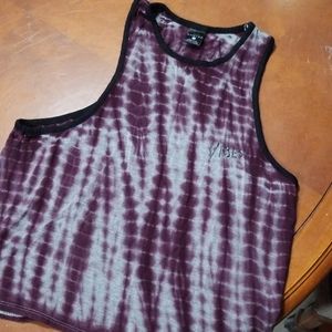 Tye dyed racerback, semi crop top tank.